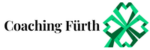 Die Grafik zeigt das Logo von Coaching Fürth: Es ist der Schriftzug Coaching Fürth plus ein grünes Kleeblatt. Statt Blätter hat das Kleeblatt stilisierte Herzen.